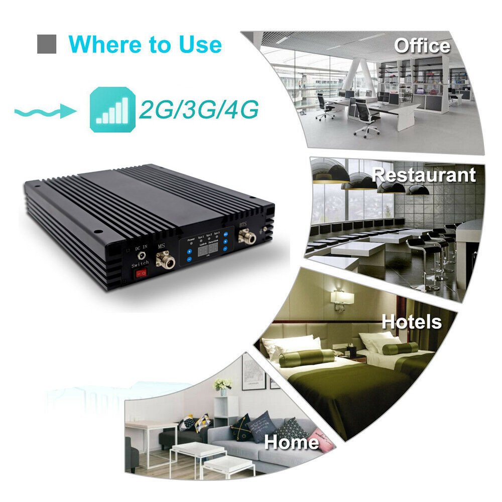 33dBm 2W Celular Tri Band Network B2 B4 B7 Amplificador 1900 AWS 1700 2600 MHz Mobile Repeater 2G 3G 4G Signal Amplifier Booster